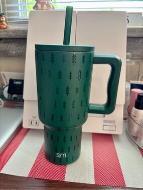 Simple Modern Green Tree Travel Mug Tumbler with Handle Straw NWT Rare